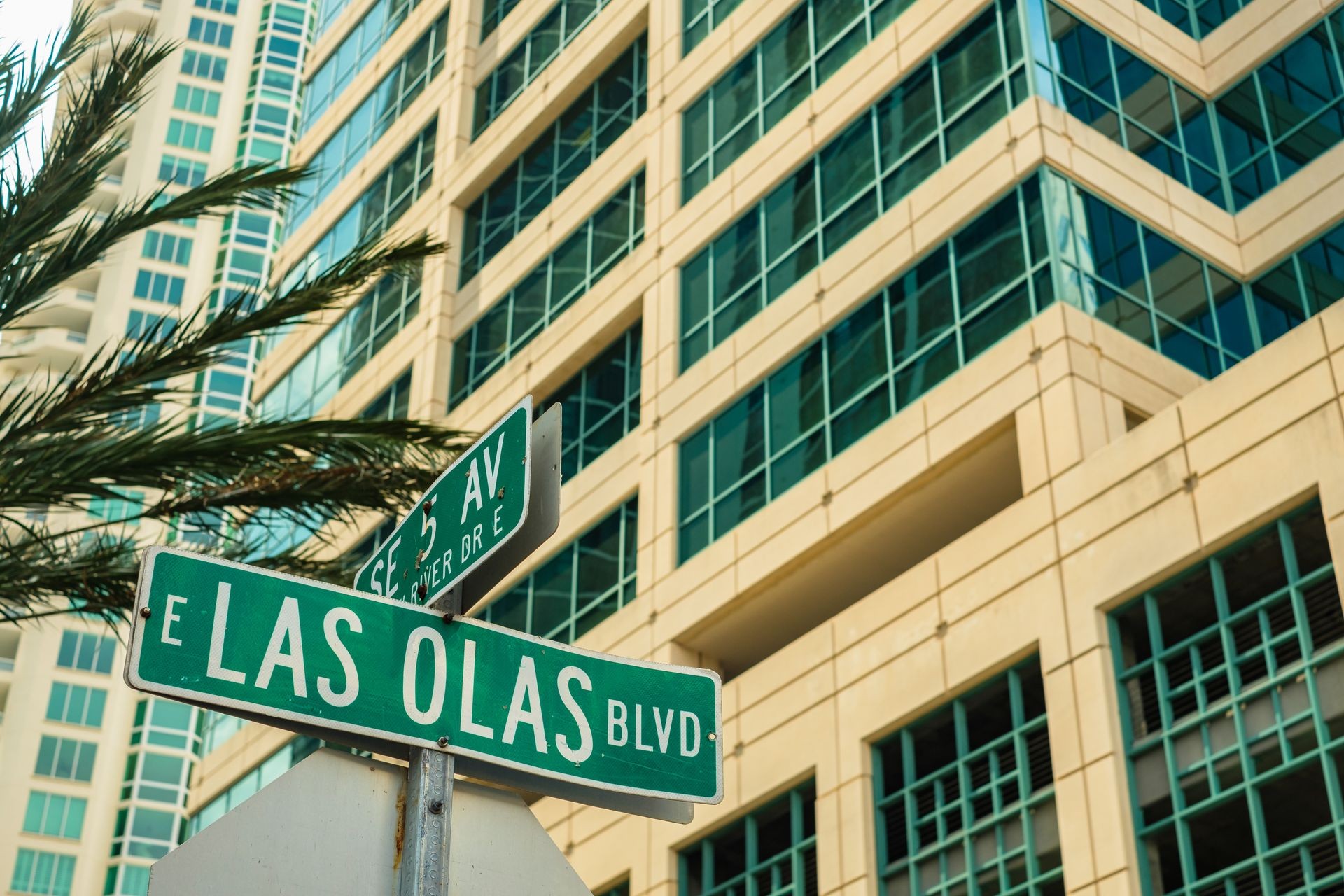 Cityscape view of the the popular Las Olas downtown district.